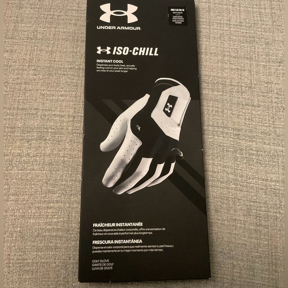 Under Armour Other - Under Armour Black and White ISO-Chill Golf Glove Right Hand Men’s MED/Large NEW